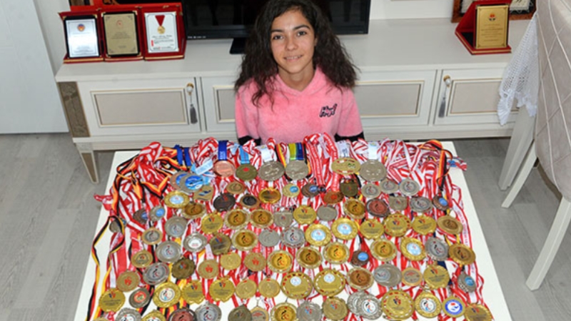 Sevilay, 5 yılda 112 madalya kazandı